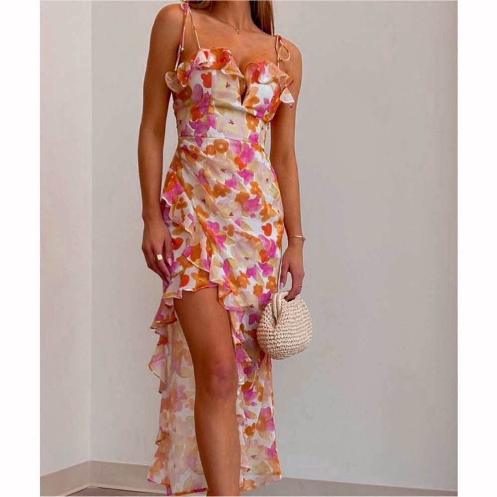 Hello Molly Floral Ruffle Maxi Dress